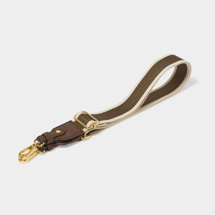 Katie Loxton Canvas Strap Chocolate Stripe