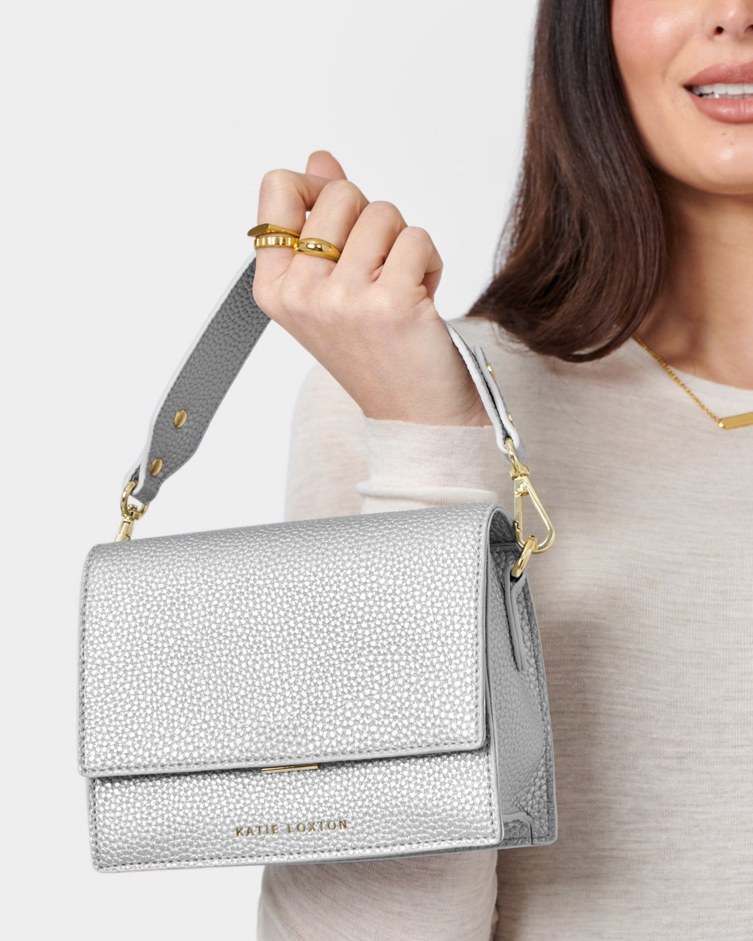 Katie Loxton Orla Mini Crossbody Silver