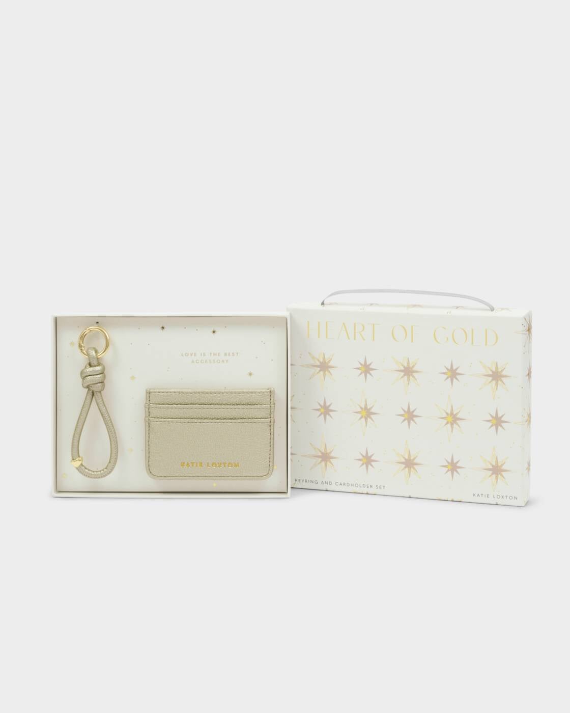 Katie Loxton Gift Boxed Keyring And Cardholder Gold