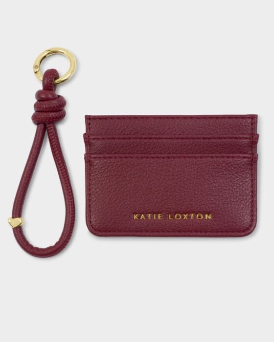 Katie Loxton Gift Boxed Keyring And Cardholder Cherry