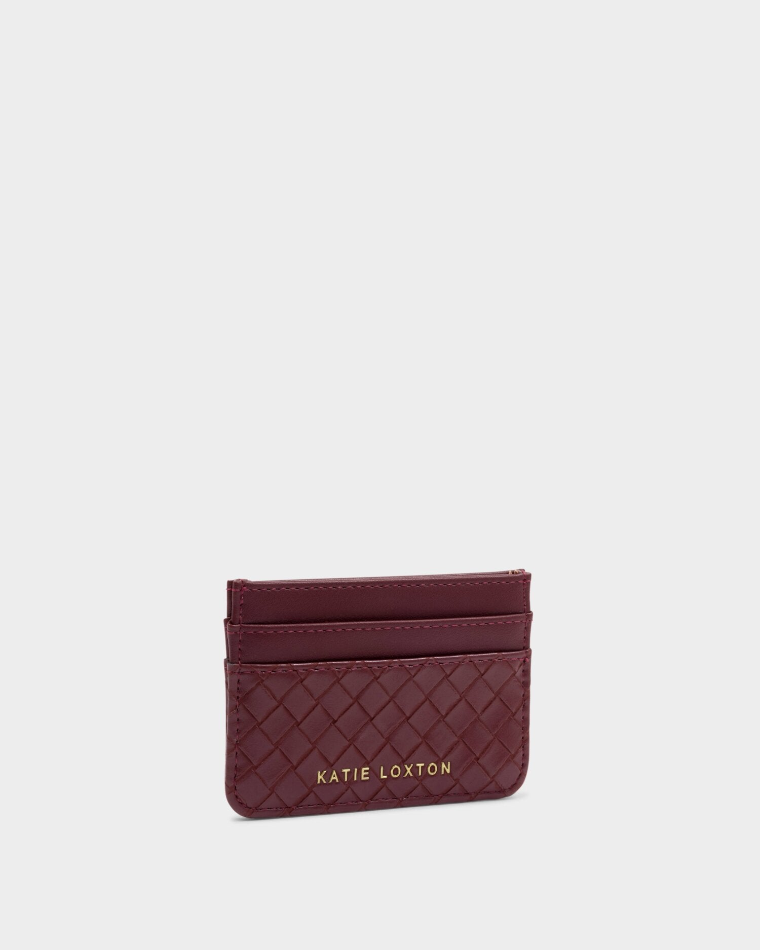 Katie Loxton Nova Woven Texture Cardholder Cherry