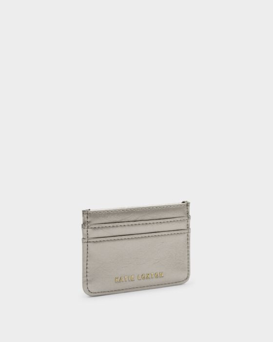 Katie Loxton Nova Textured Patent Cardholder Pewter