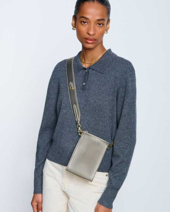 Katie Loxton Avery Slim Crossbody Bag Pewter
