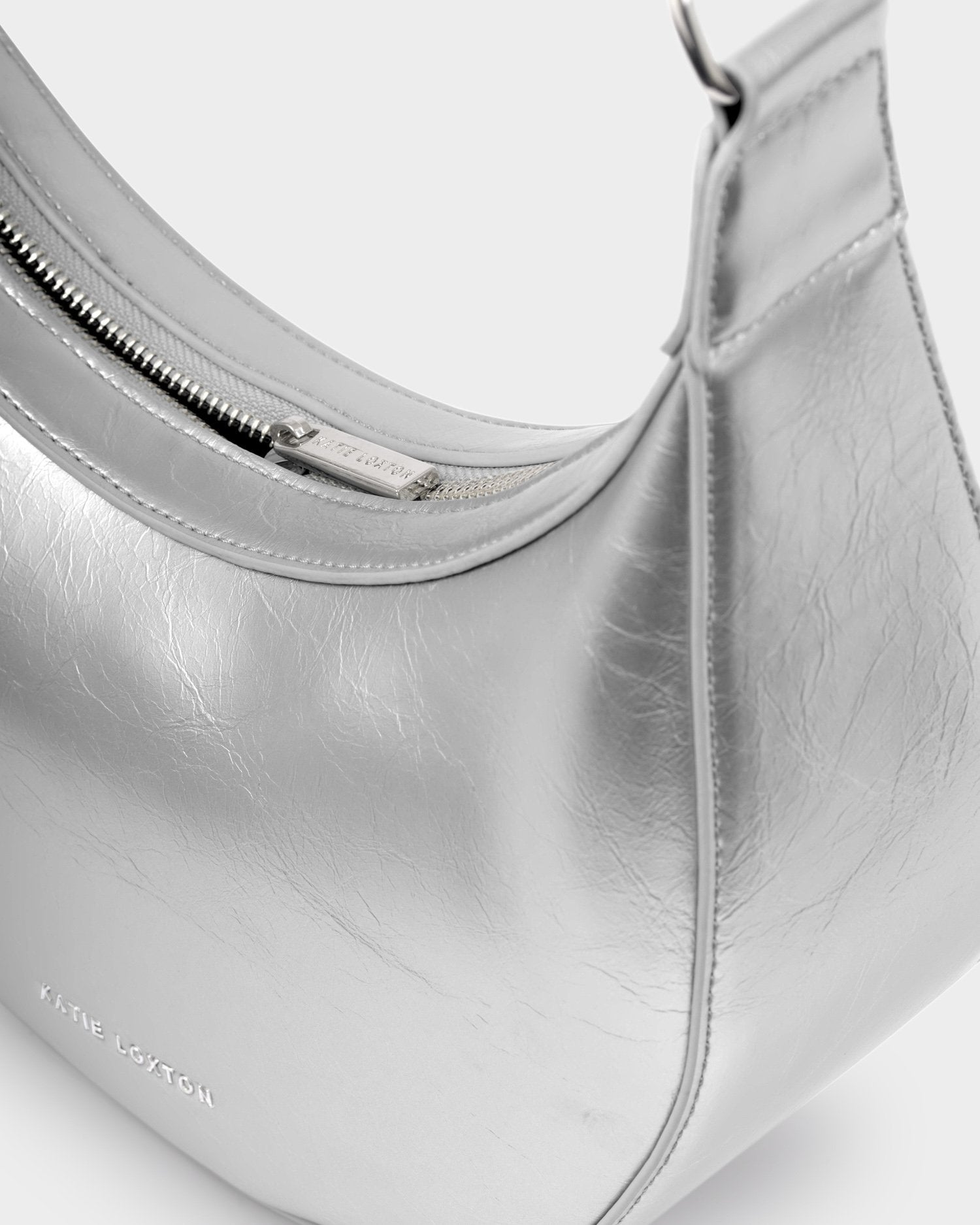 Katie Loxton Amina Patent Crackle Sling Bag Silver