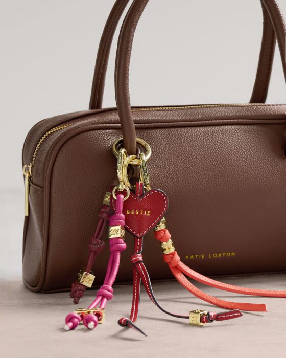 Katie Loxton Gia Bag Charm Keyring Fuchsia