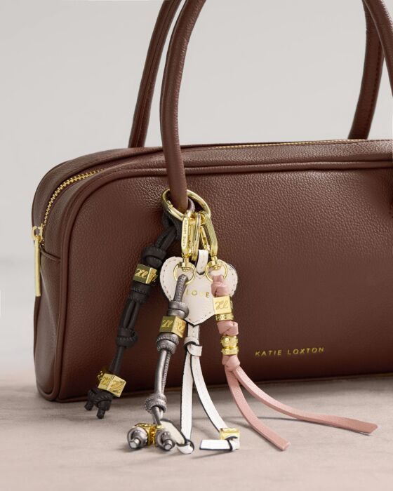 Katie Loxton Gia Bag Charm Keyring Pewter