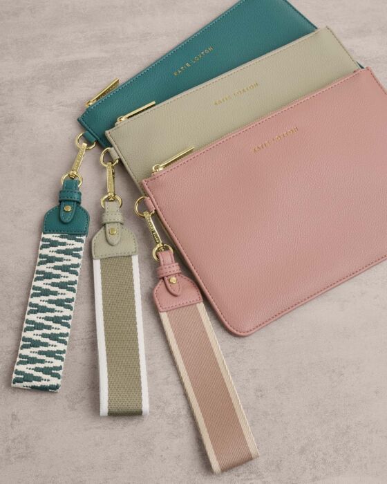 Katie Loxton Hallie Wristlet Pouch Pink Heather