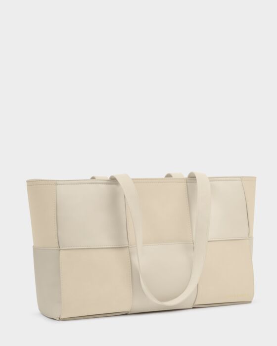 Katie Loxton Taya Hand Woven Suedette Tote Bag Off White