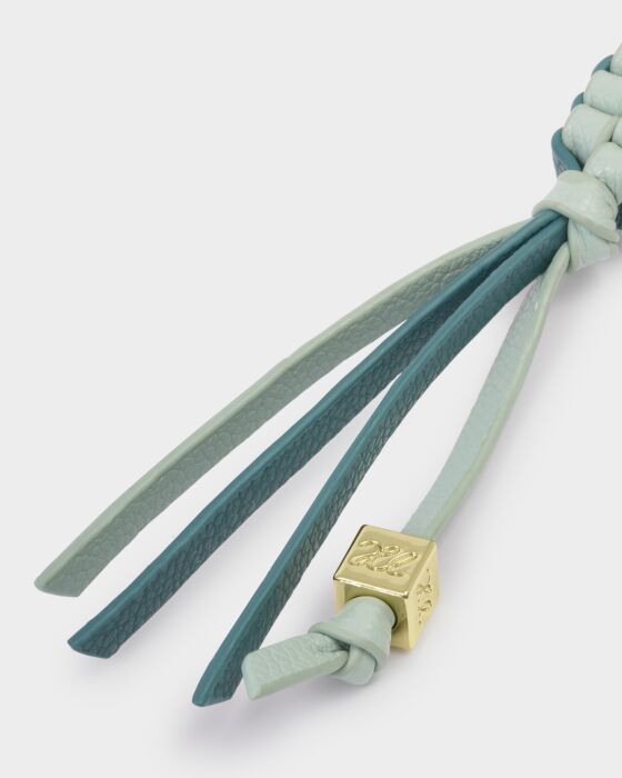 Katie Loxton Braided Keyring Bag Charm Deep Teal & Jelly Mint