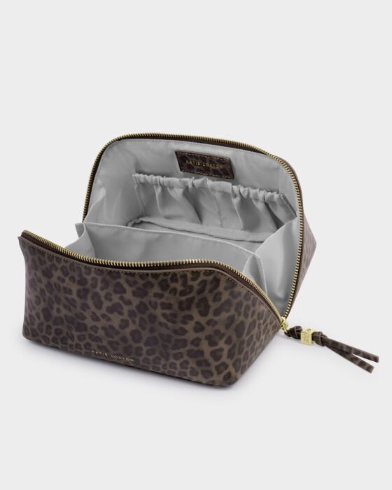 Katie Loxton Soho Medium Make Up / Wash Bag Leopard