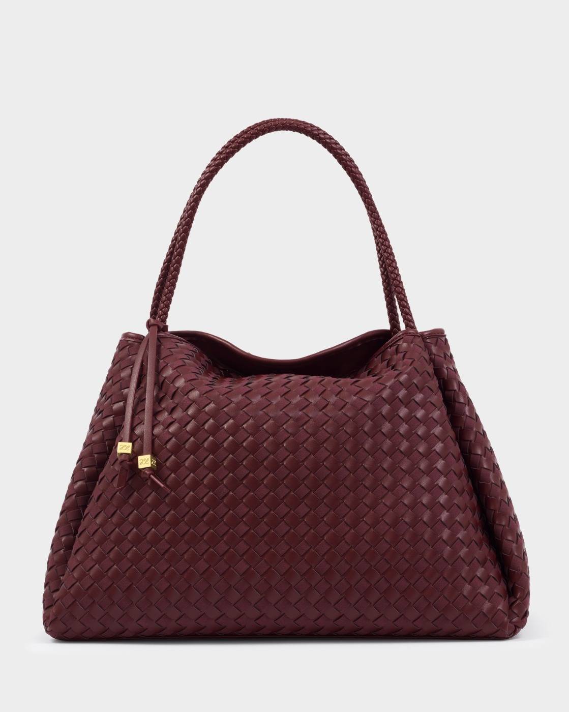 Katie Loxton Nova Hand Woven Large Shoulder Bag Cherry