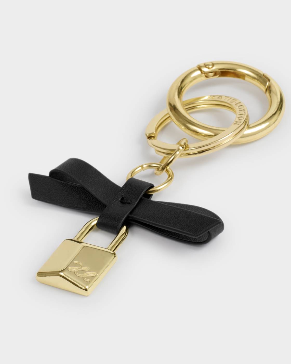 Katie Loxton Bow Padlock Boxed Keyring Black