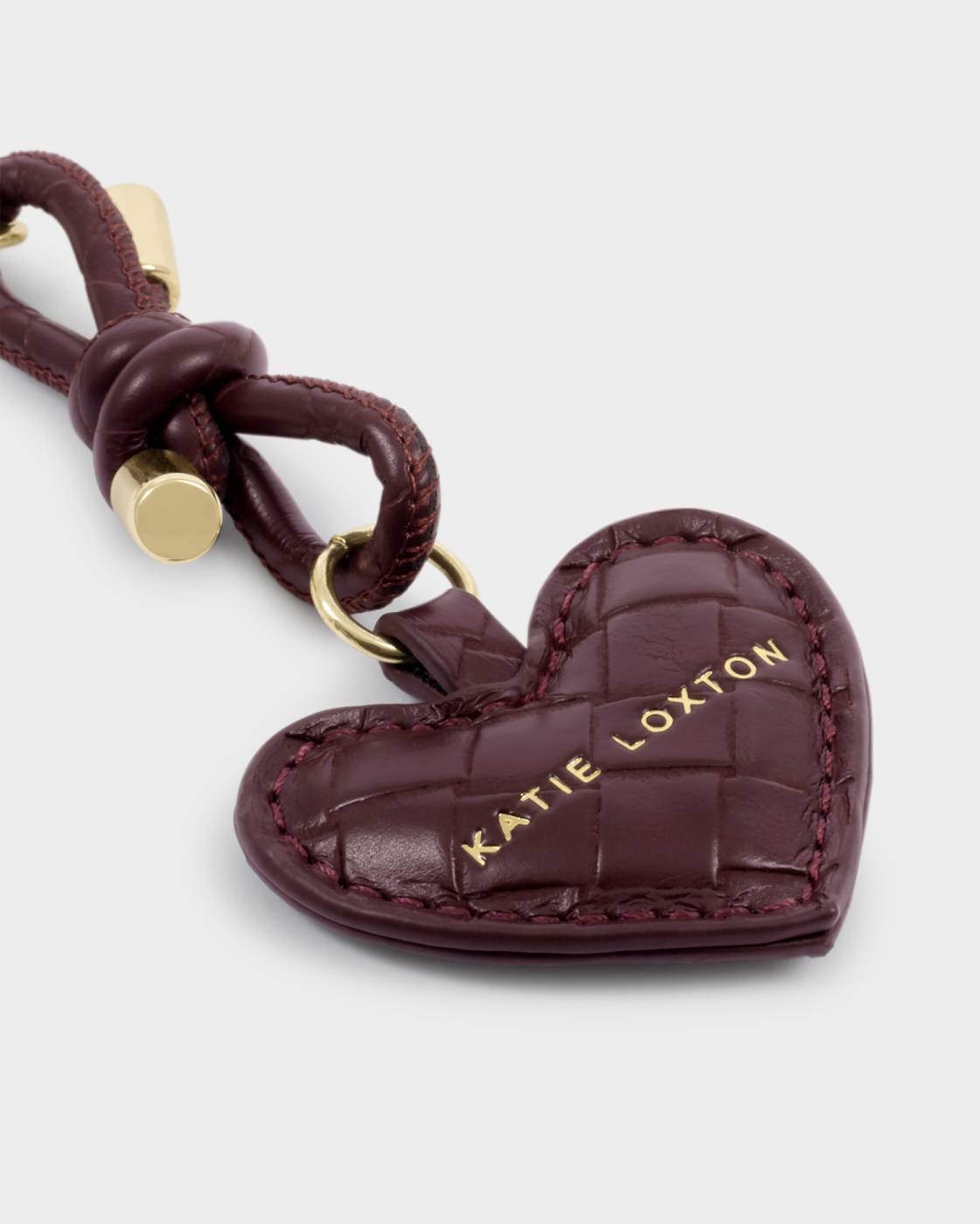 Katie Loxton Gift Boxed Keyring And Cardholder Set Cherry Woven