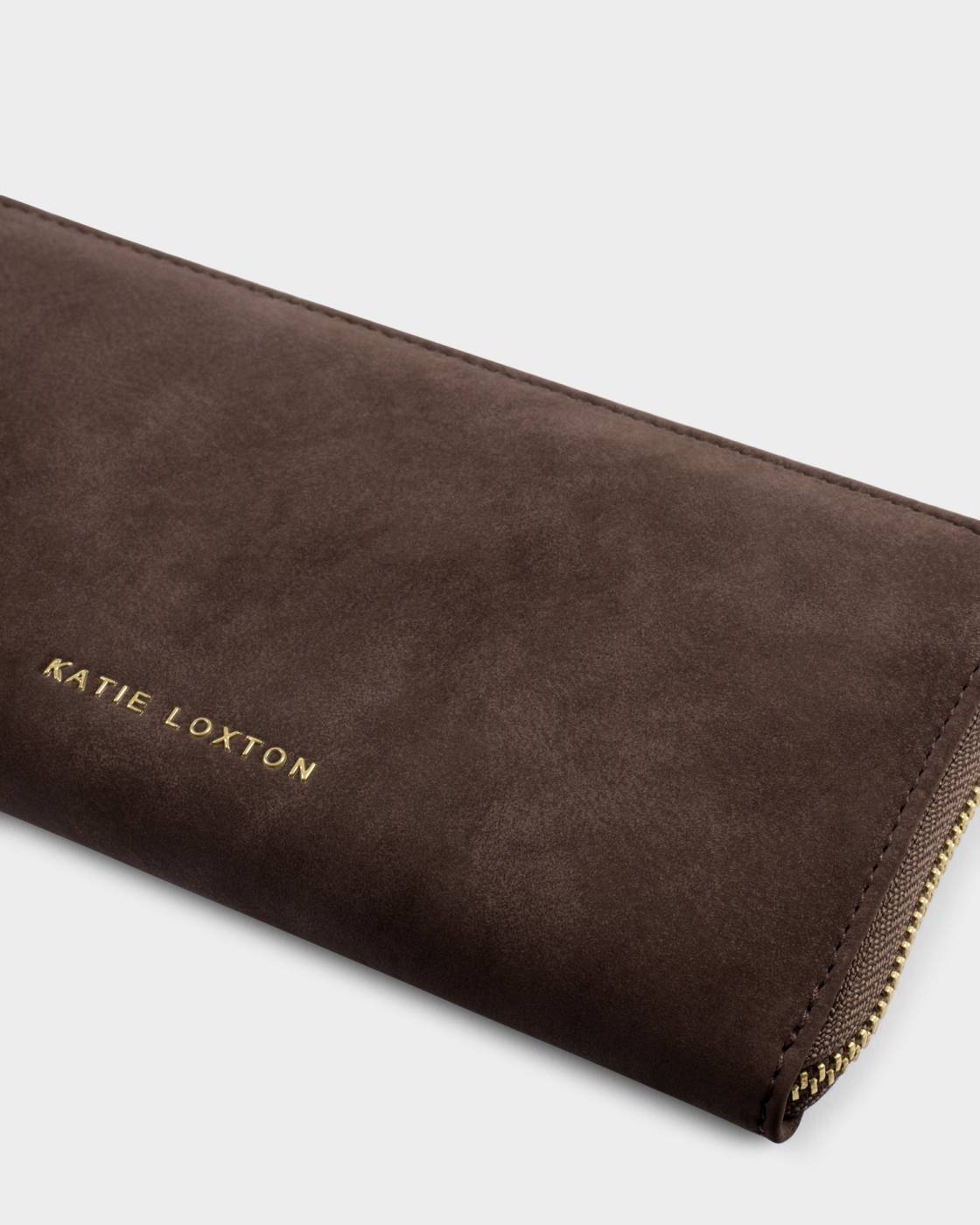 Katie Loxton Large Purse Bitter Chocolate Suedette