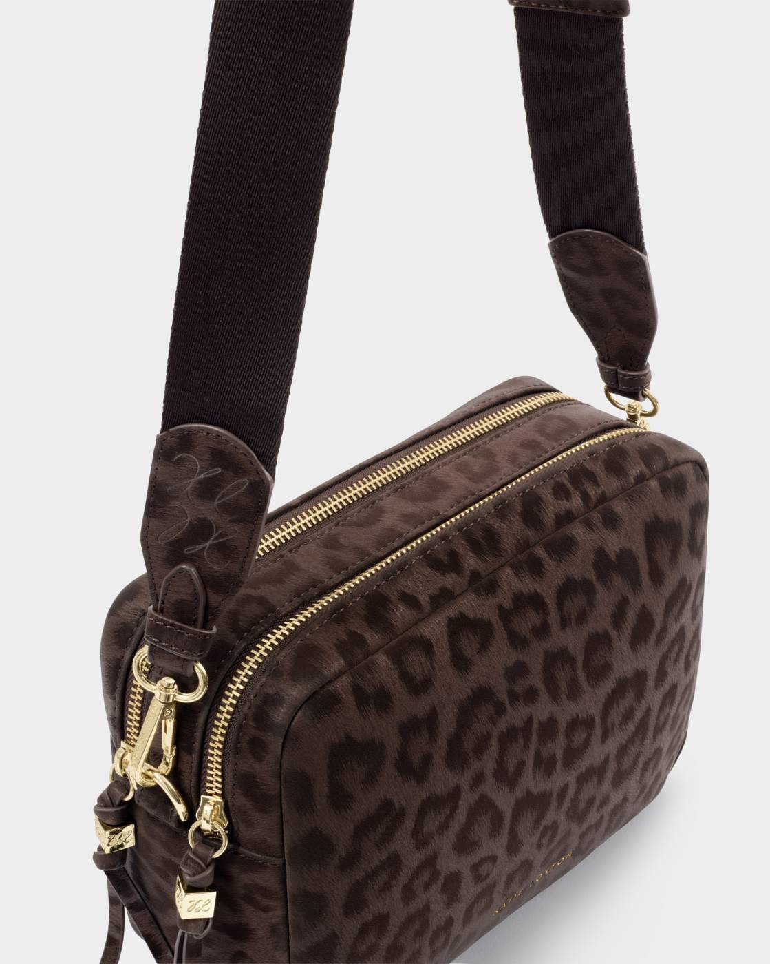 Katie Loxton Lottie Large Crossbody Chocolate Leopard