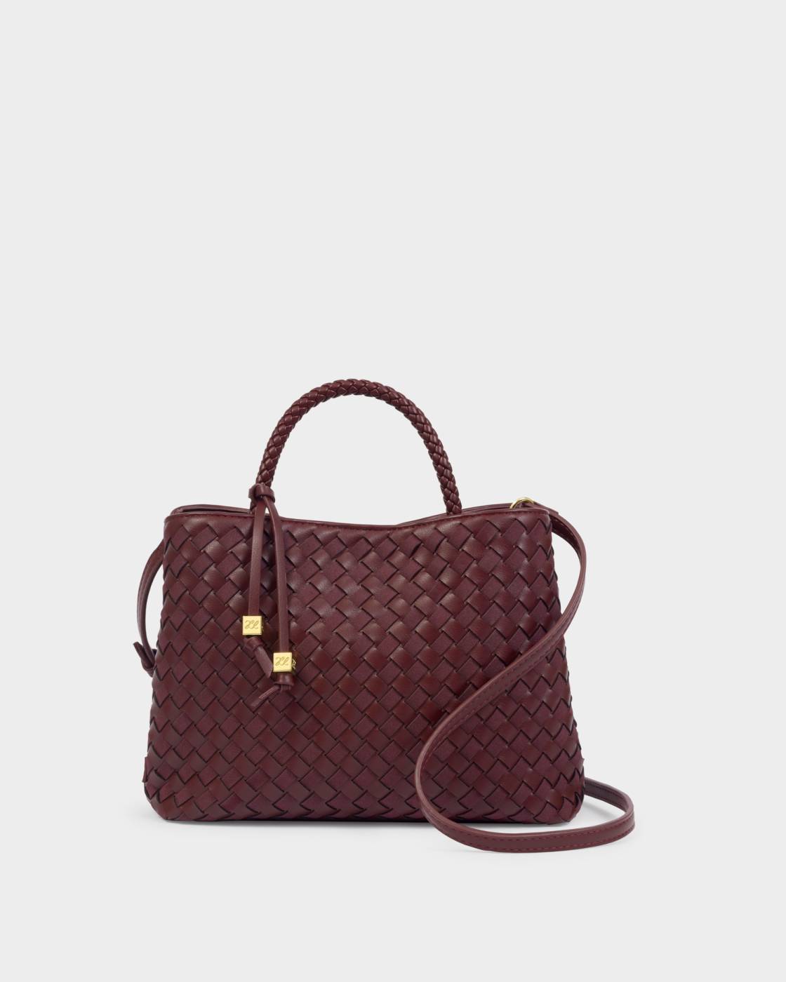 Katie Loxton Nova Hand Woven Top Handle Bag Cherry