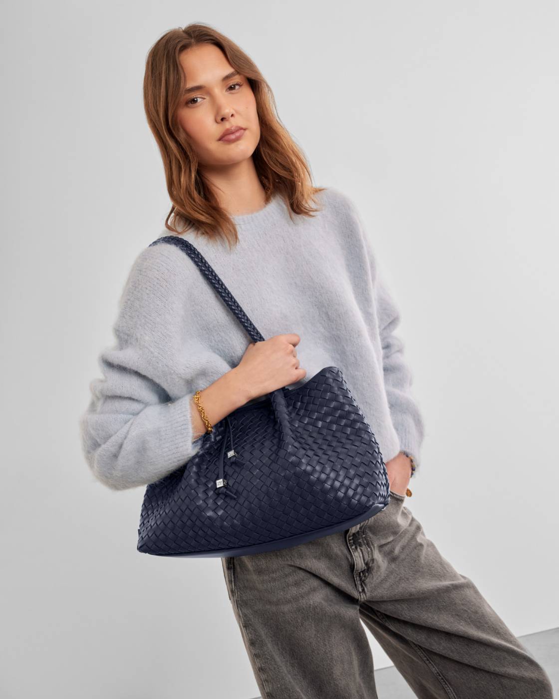 Katie Loxton Nova Small Shoulder Tote Bag Navy