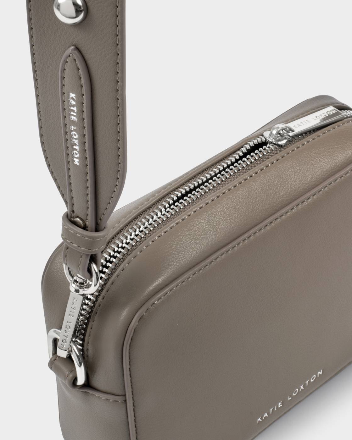 Katie Loxton Avery Small Crossbody Bag Silver Mink Studded