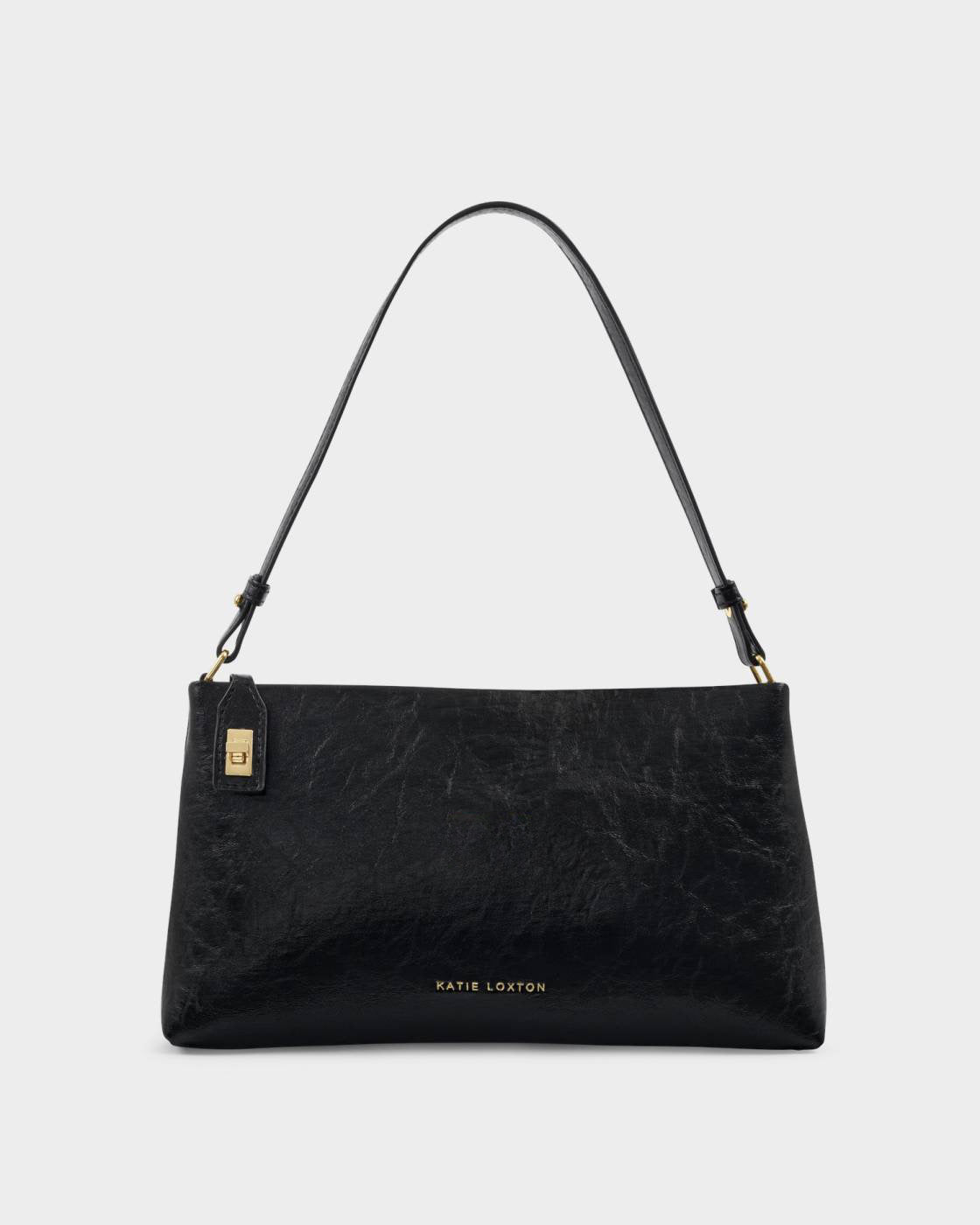 Katie Loxton Orin Twist Lock Small Shoulder Bag Black