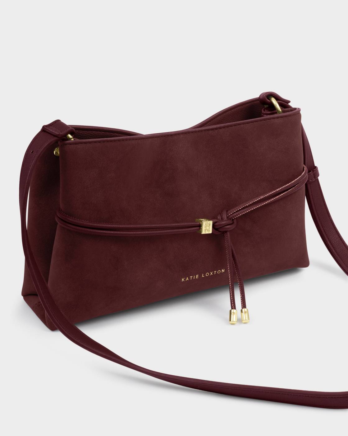Katie Loxton Lori Crossbody Bag Cherry Suedette