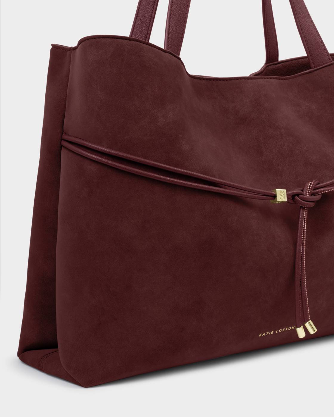 Katie Loxton Lori Tote Bag Cherry Suedette
