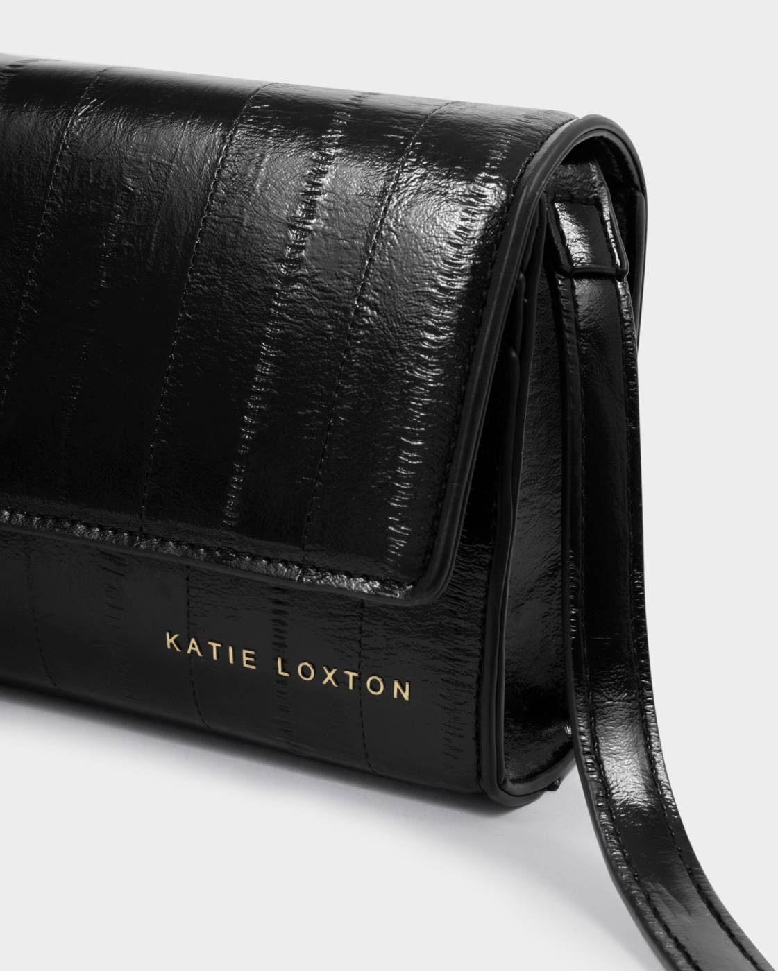 Katie Loxton Lou Crossbody Bag Black Eel