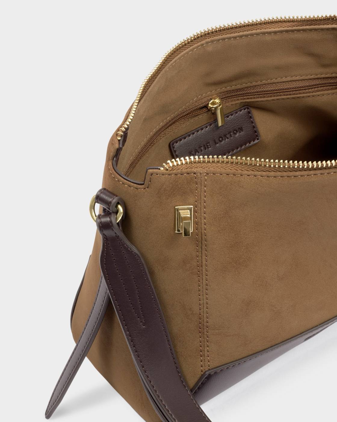 Katie Loxton Charlbury Crossbody Bag Caramel Suedette