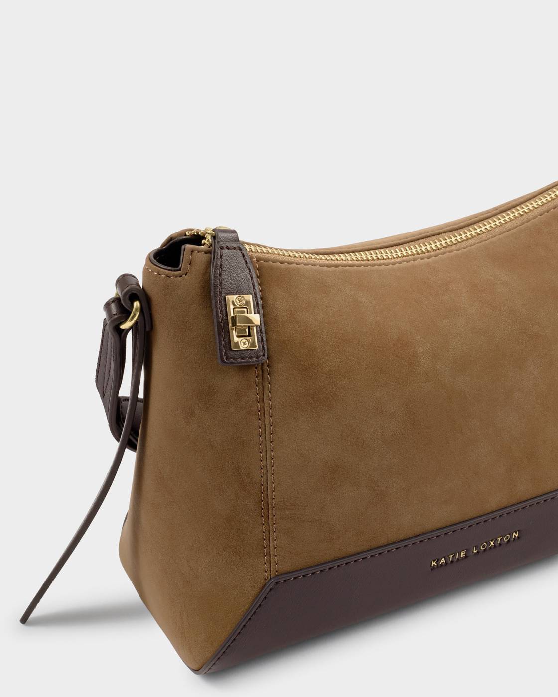 Katie Loxton Charlbury Crossbody Bag Caramel Suedette