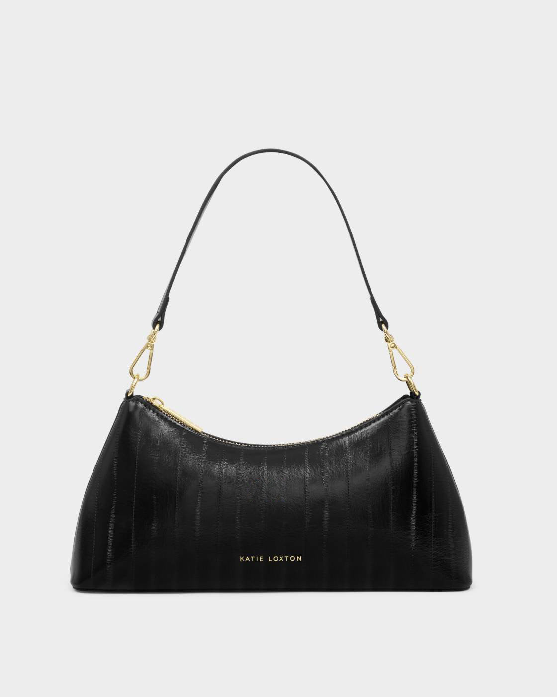 Katie Loxton Miley Small Shoulder Bag Black Eel