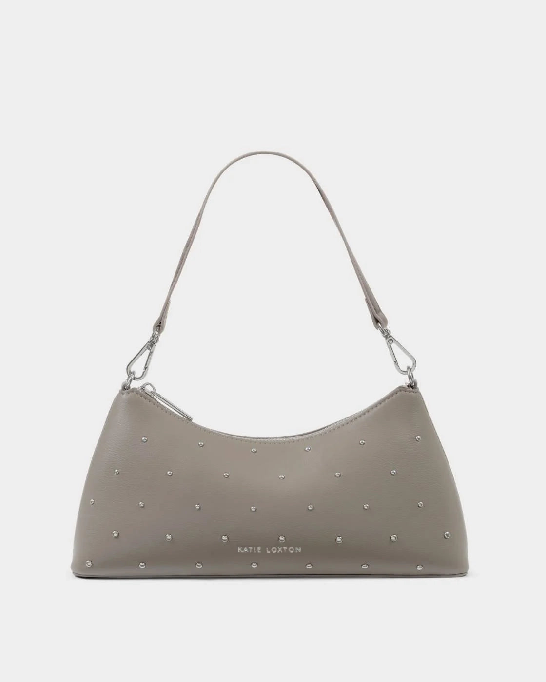 Katie Loxton Miley Small Shoulder Bag Silver Mink Studded