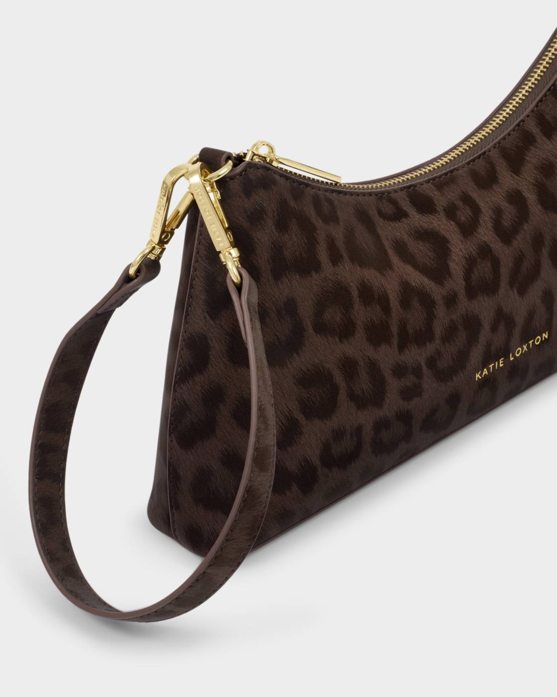 Katie Loxton Miley Small Shoulder Bag Chocolate Leopard