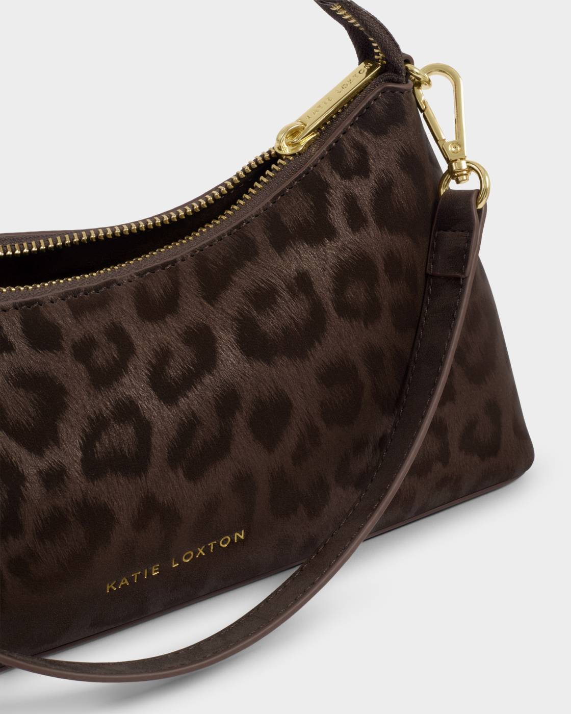 Katie Loxton Miley Small Shoulder Bag Chocolate Leopard