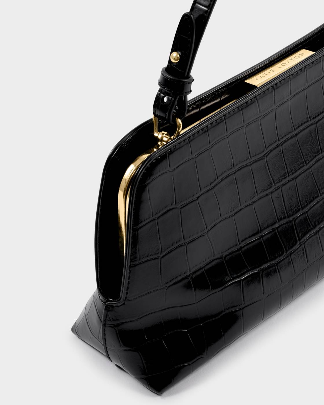 Katie Loxton Estelle Multiway Bag Black Faux Croc