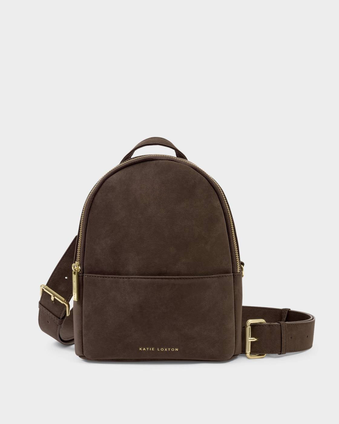 Katie Loxton Mika Small Backpack Bitter Chocolate Suedette