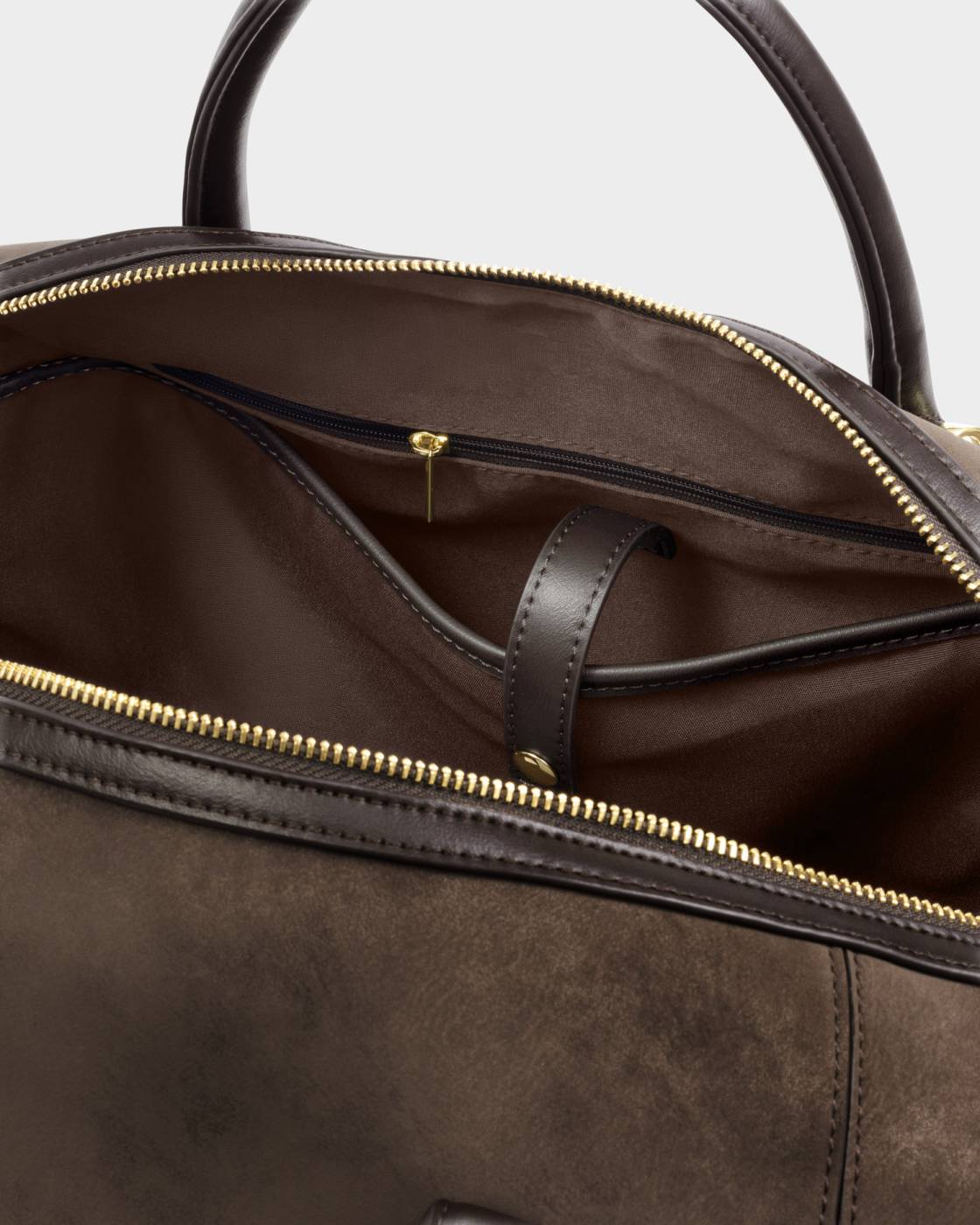 Katie Loxton Charlbury Cabin Bag Suedette Bitter Chocolate