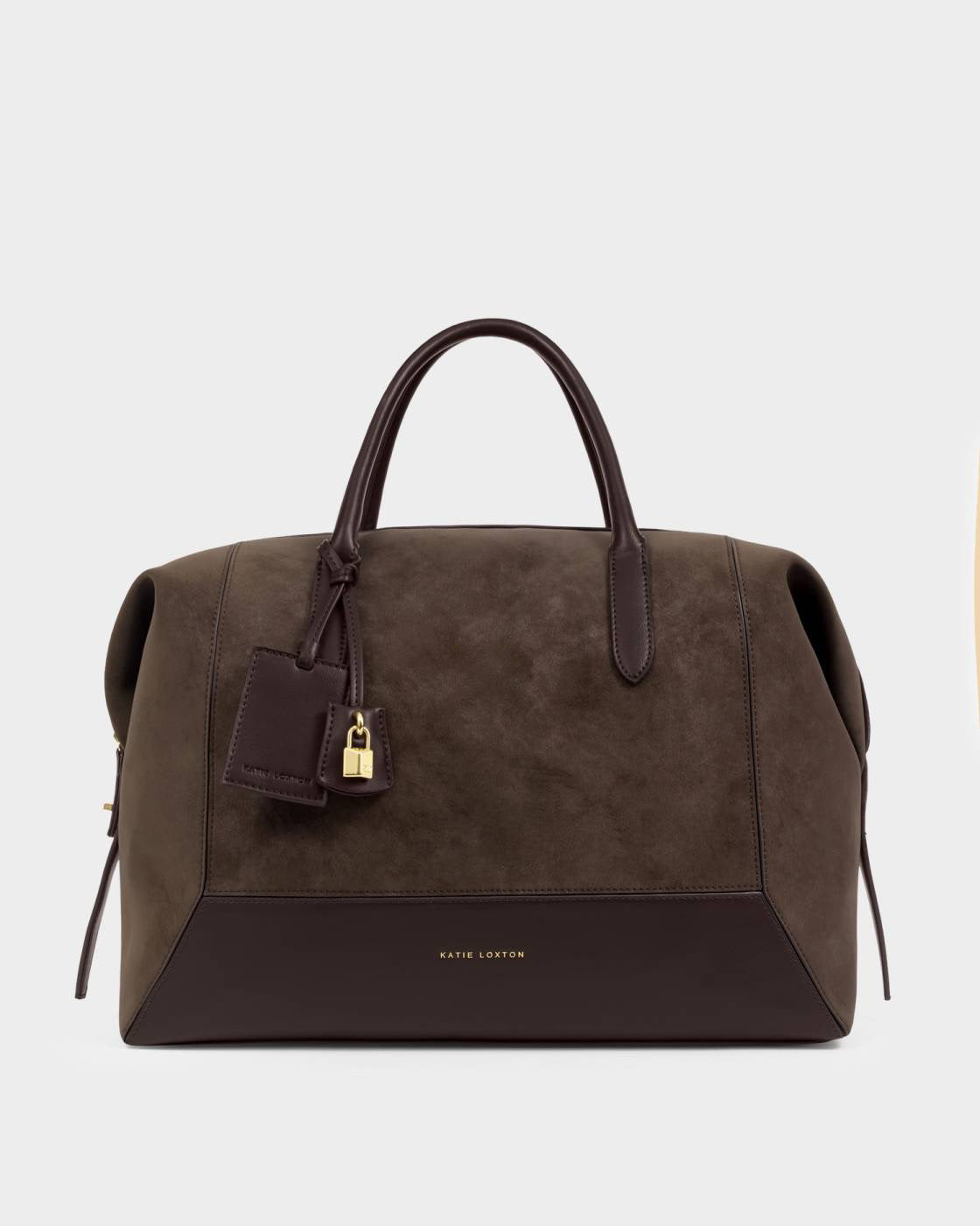 Katie Loxton Charlbury Cabin Bag Suedette Bitter Chocolate
