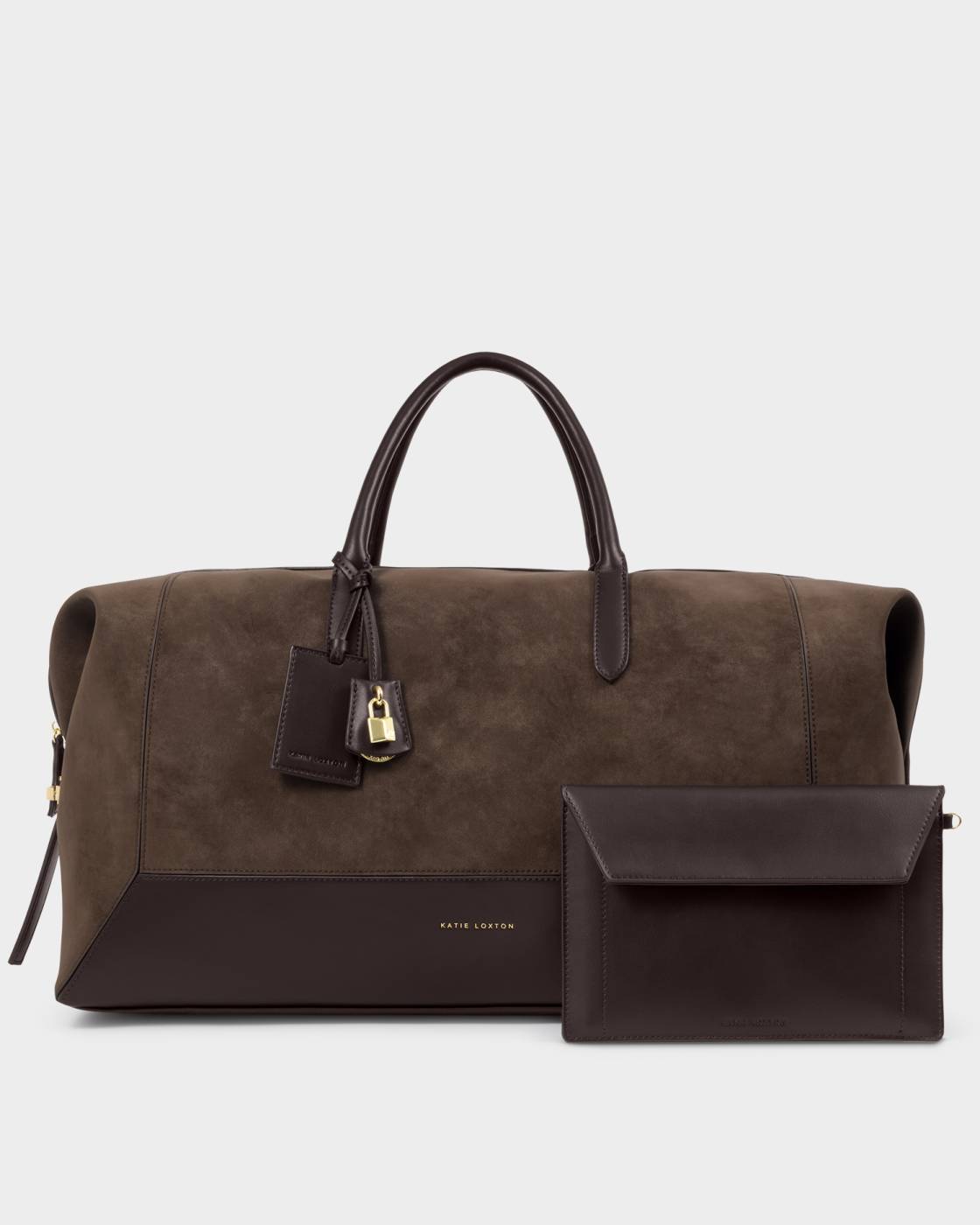 Katie Loxton Charlbury Weekend Bag Bitter Chocolate Suedette