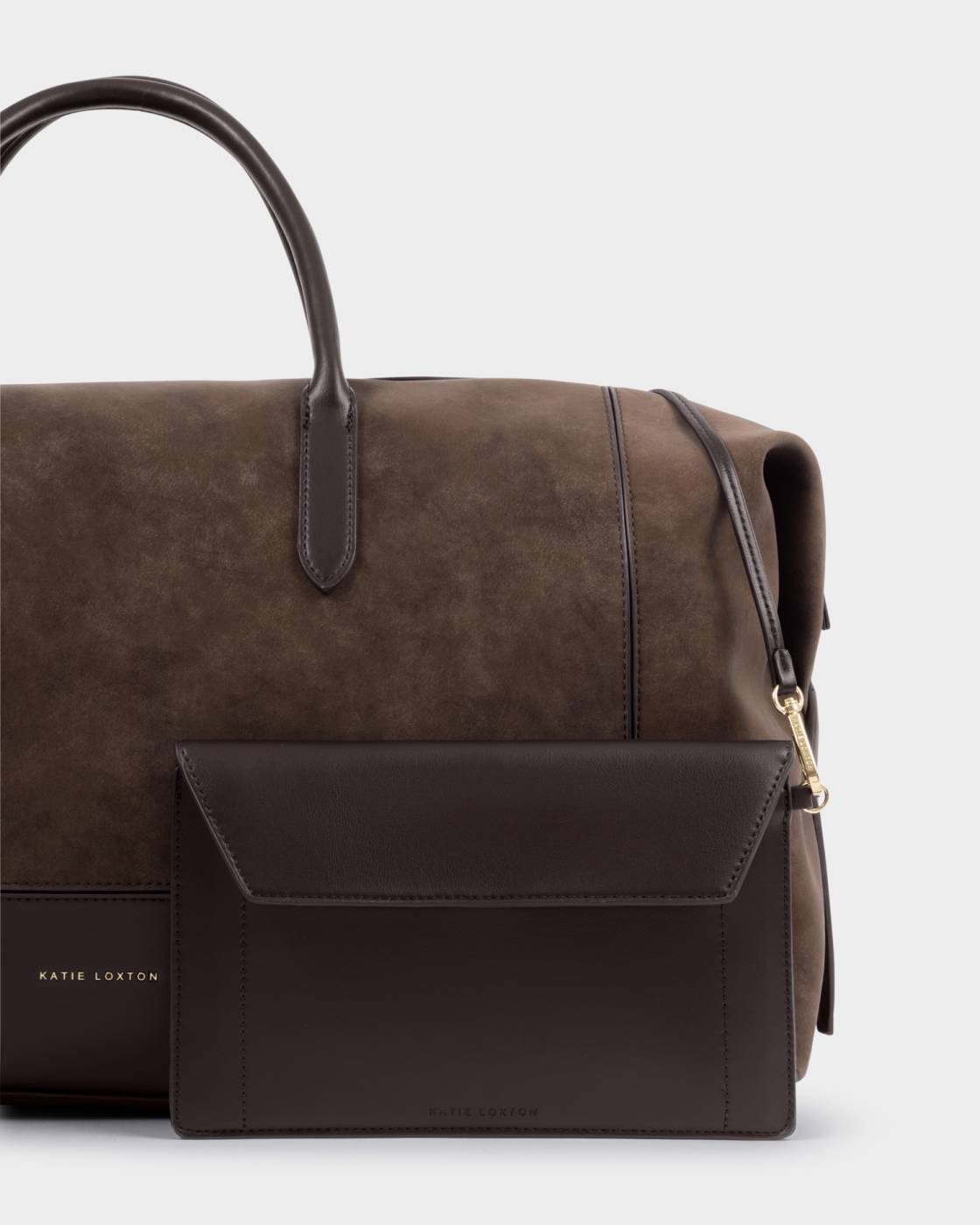 Katie Loxton Charlbury Weekend Bag Bitter Chocolate Suedette