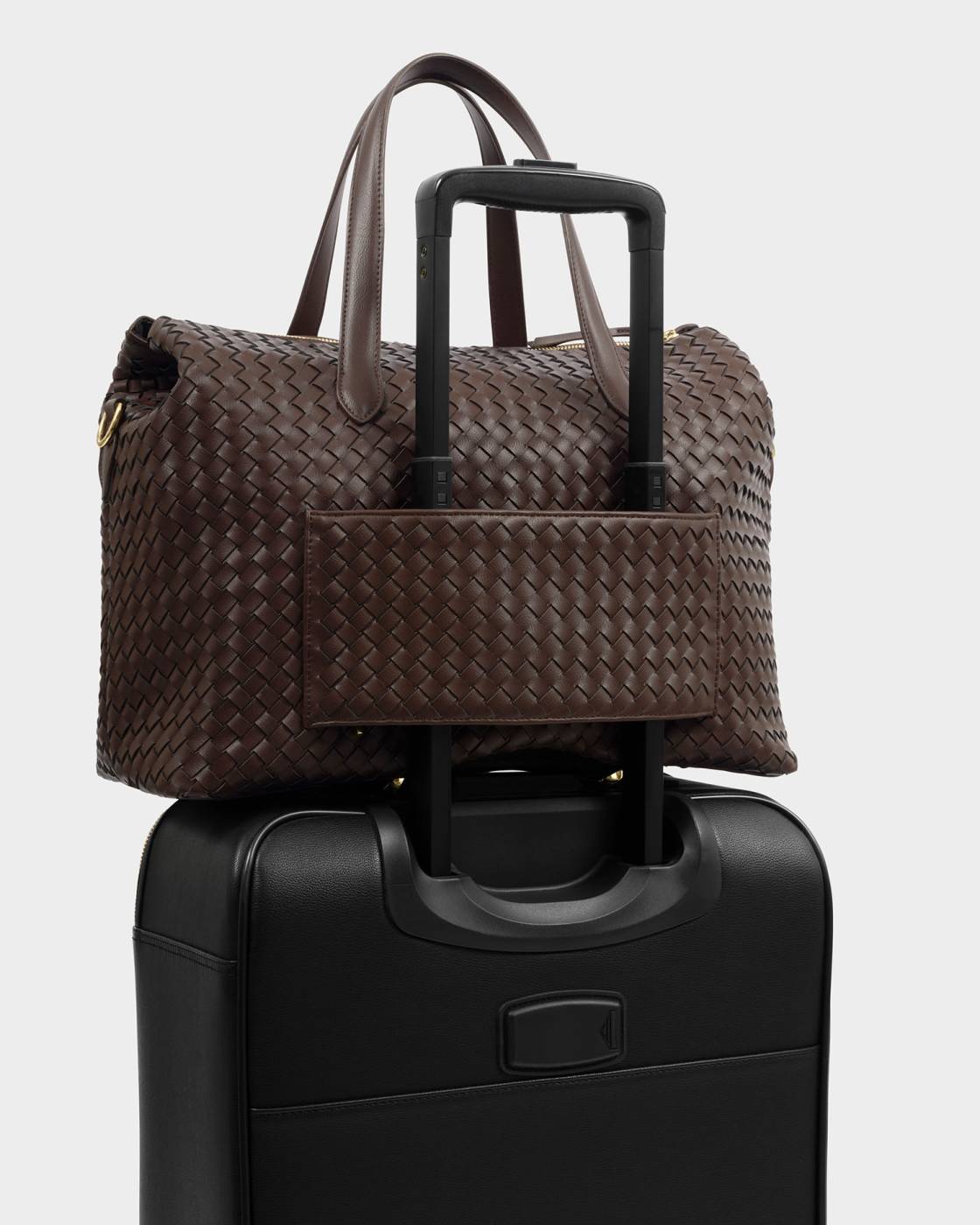 Katie Loxton Milan Hand Woven Cabin Bag Chocolate