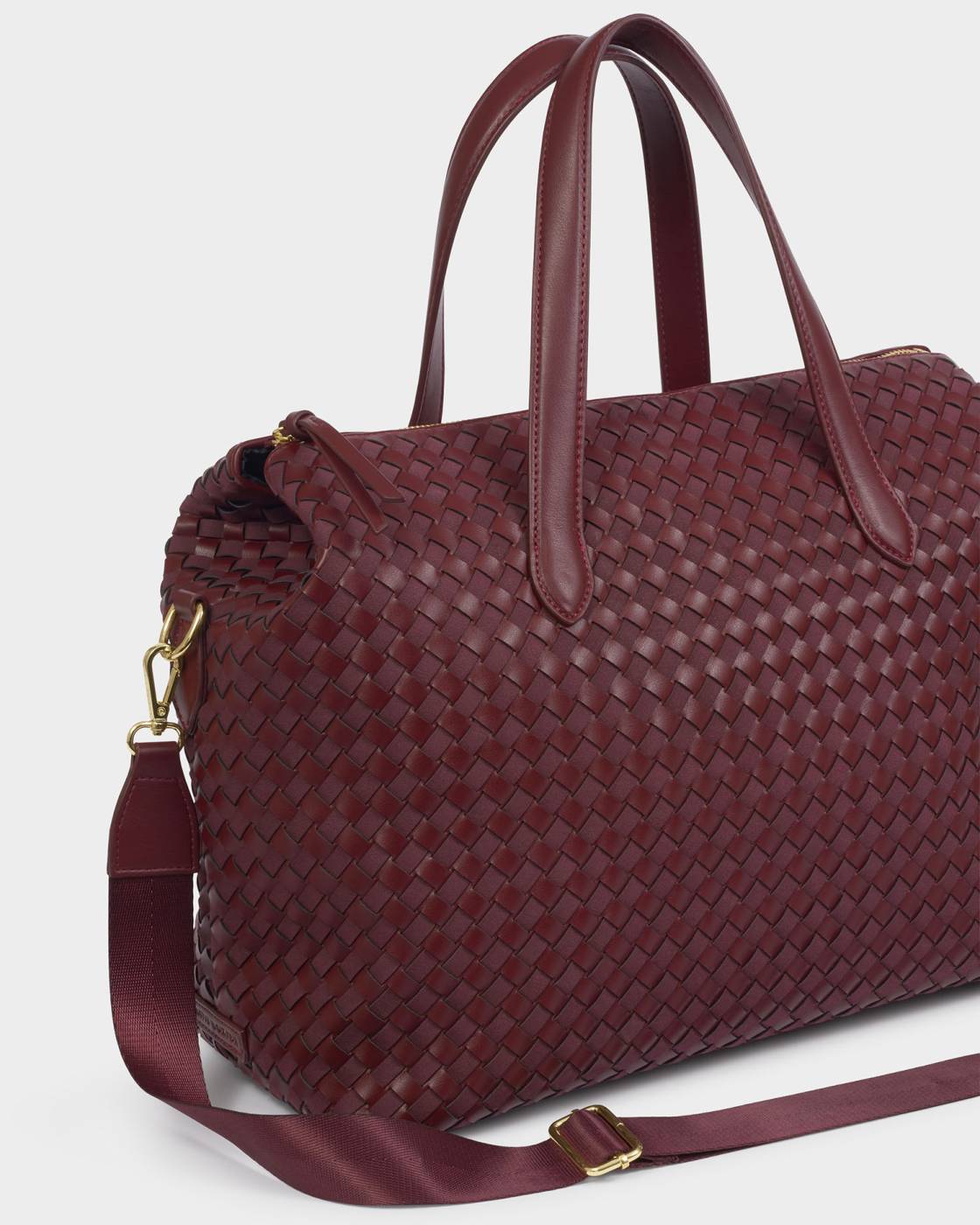 Katie Loxton Milan Hand Woven Cabin Bag Cherry