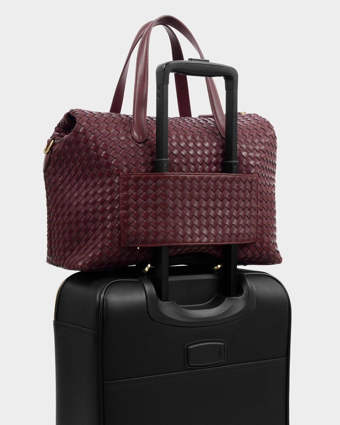 Katie Loxton Milan Hand Woven Cabin Bag Cherry