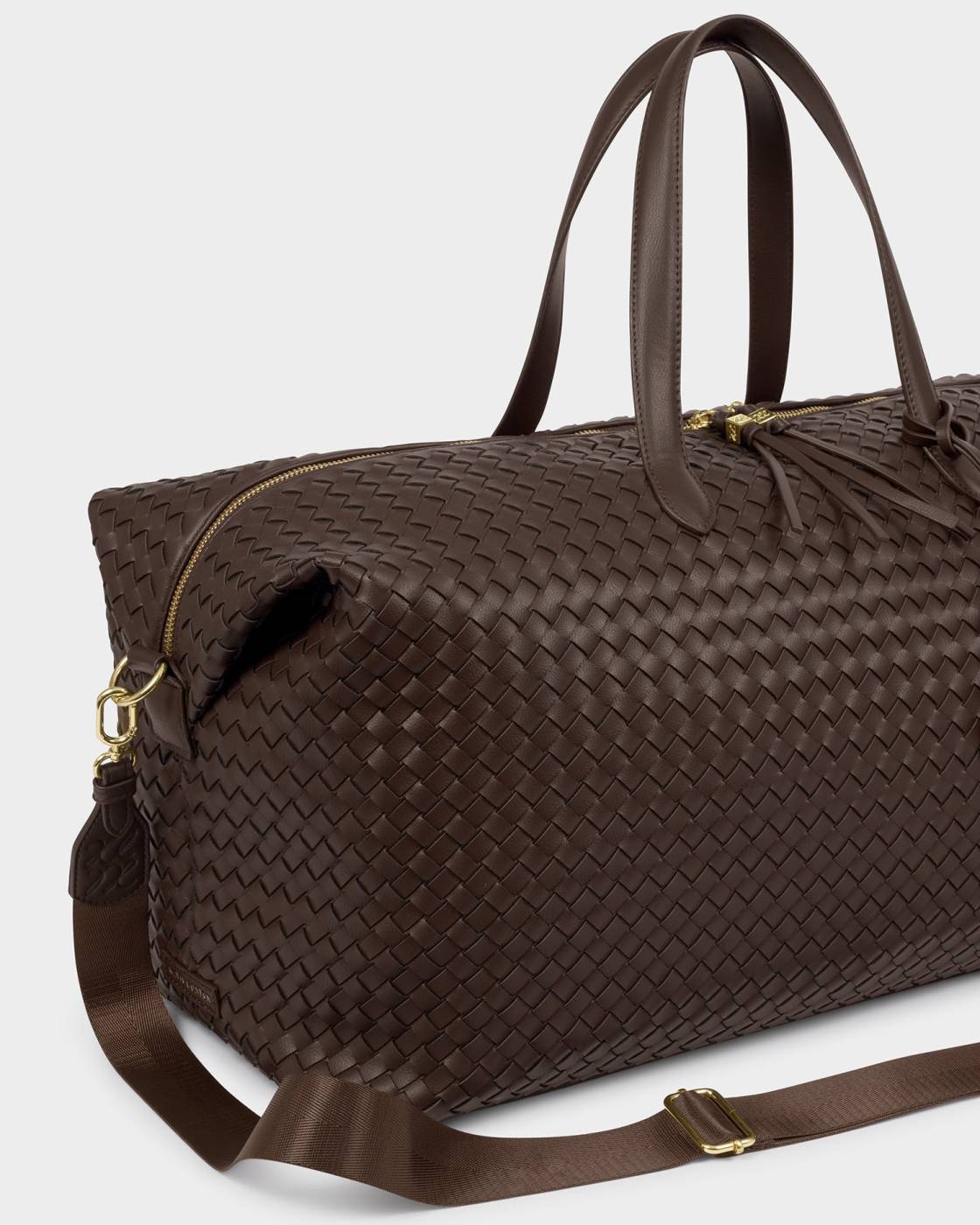 Katie Loxton Soho Hand Woven Weekend Bag Chocolate