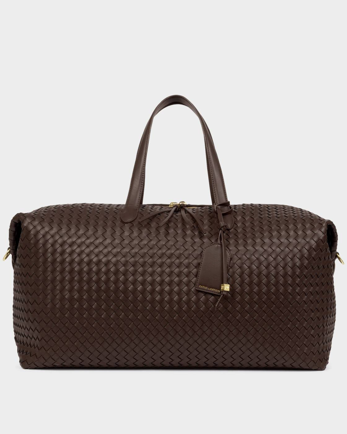 Katie Loxton Soho Hand Woven Weekend Bag Chocolate
