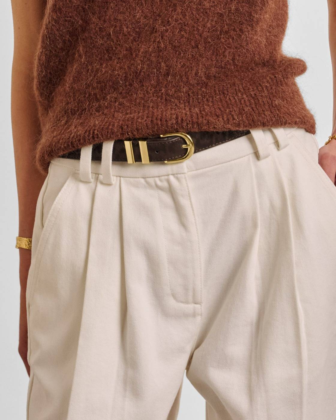 Katie Loxton Leopard Buckle Belt Chocolate Leopard
