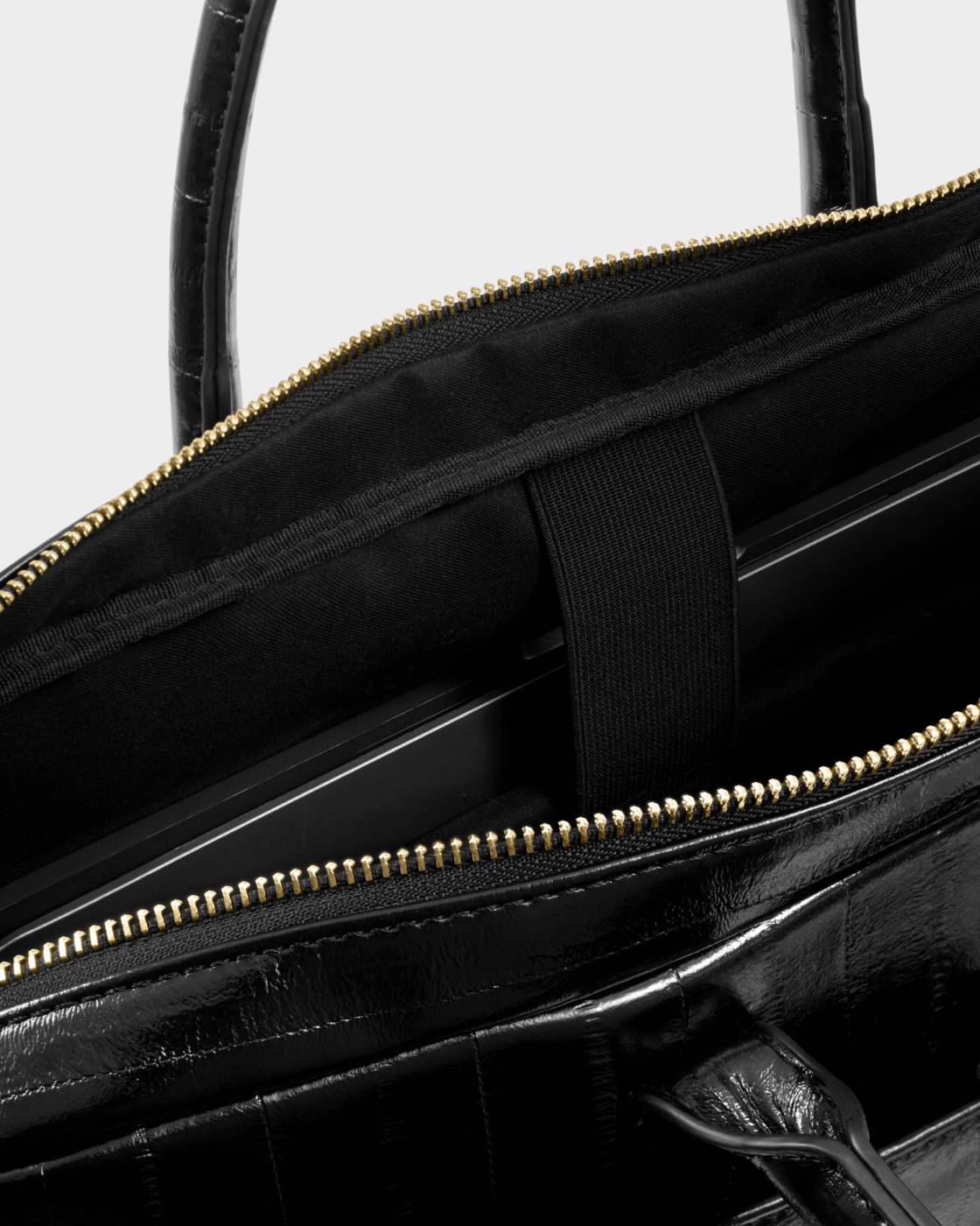 Katie Loxton City Laptop Bag Black Eel