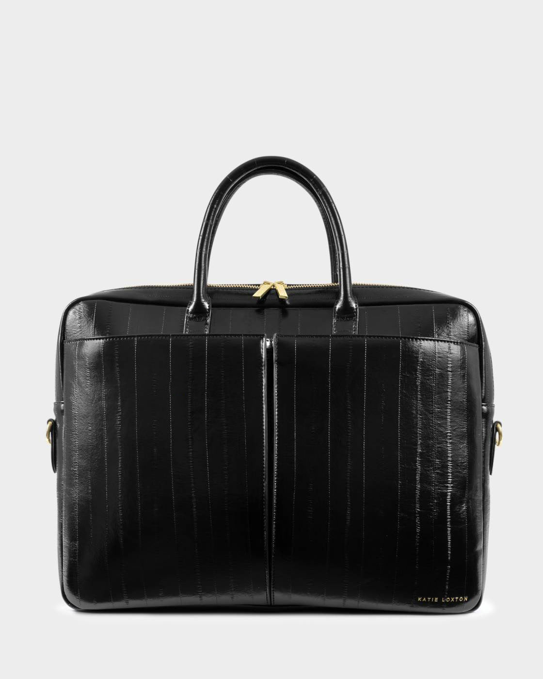 Katie Loxton City Laptop Bag Black Eel
