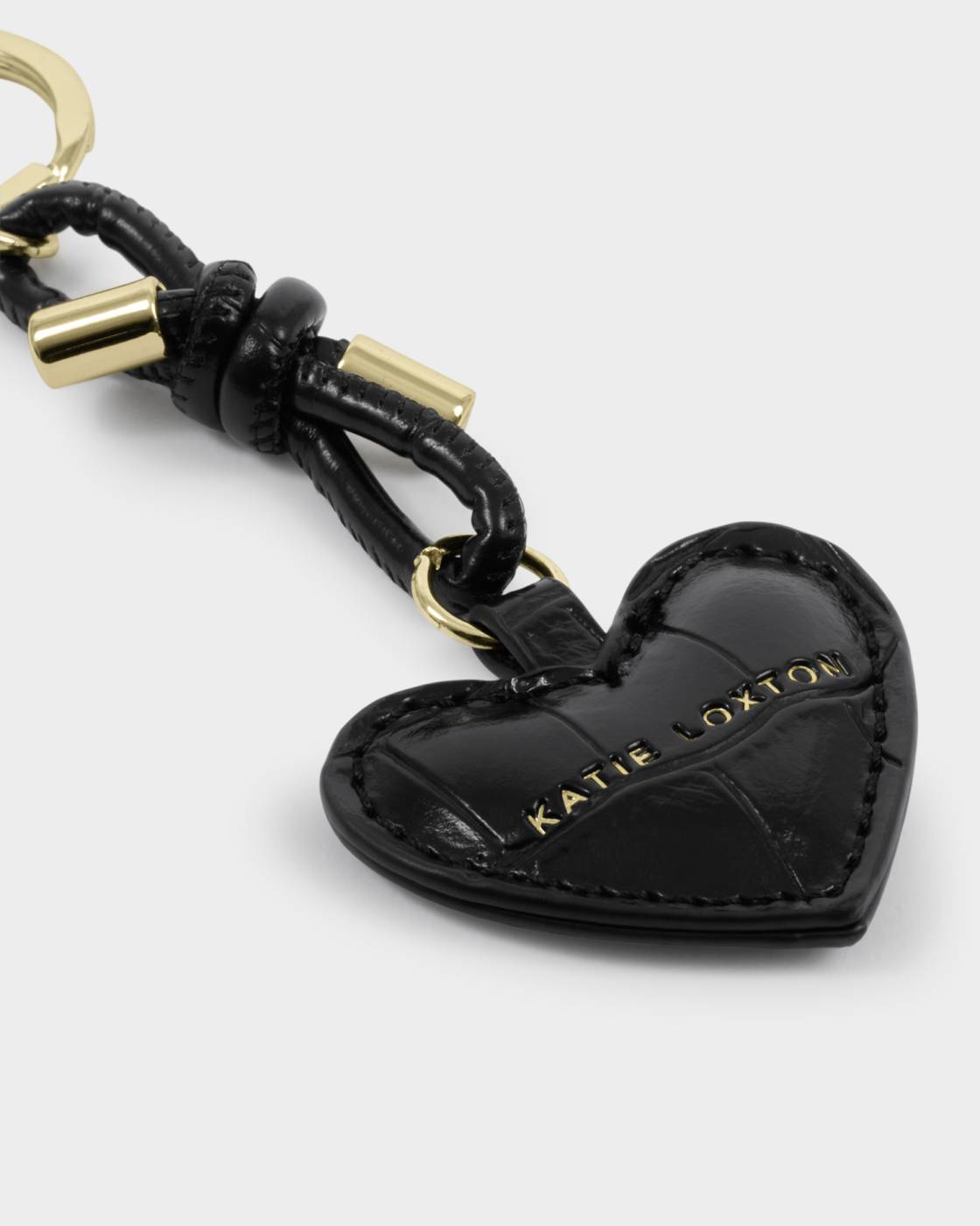 Katie Loxton Gift Boxed Keyring And Cardholder Set Black Croc