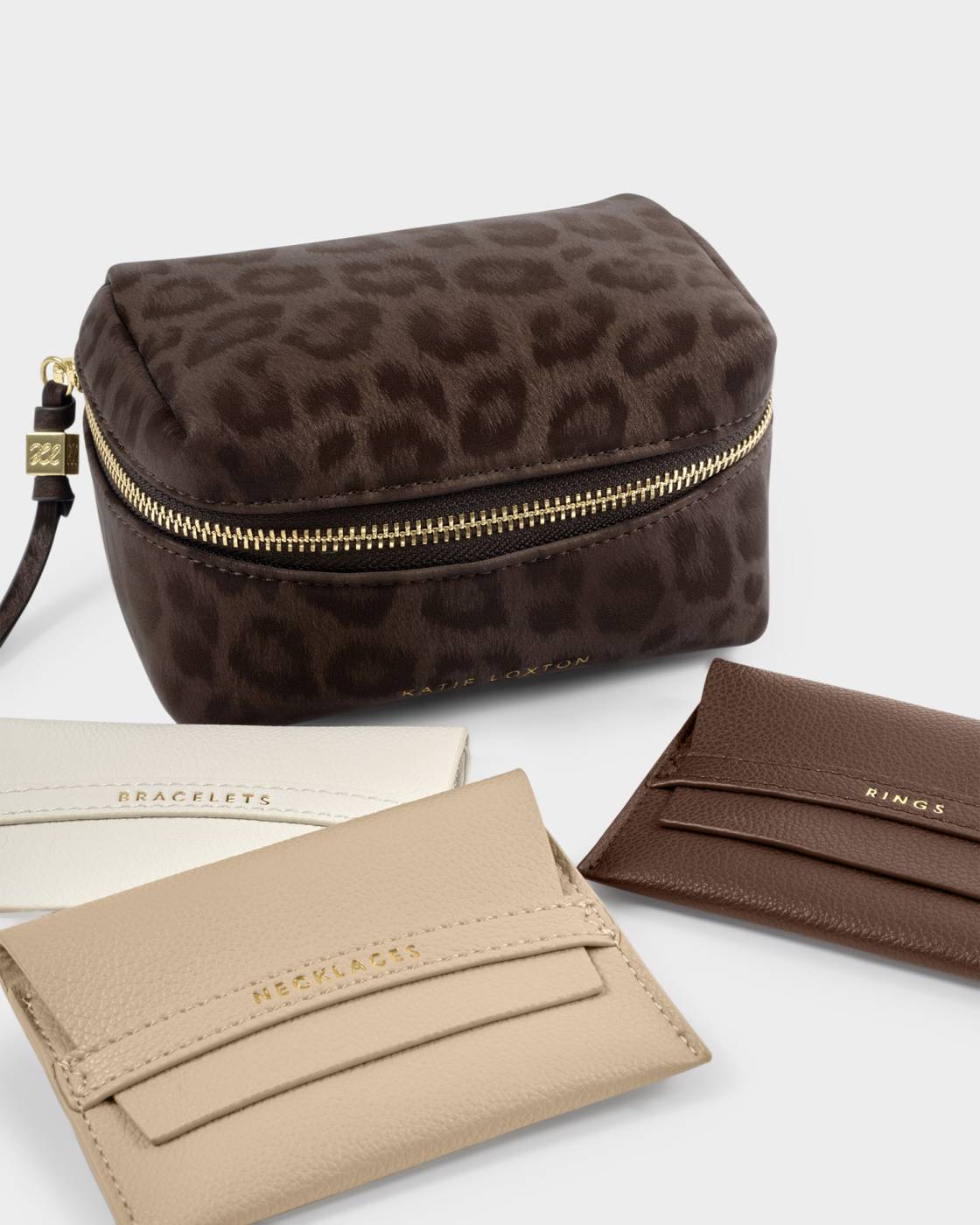 Katie Loxton Accessories Organiser Chocolate Leopard