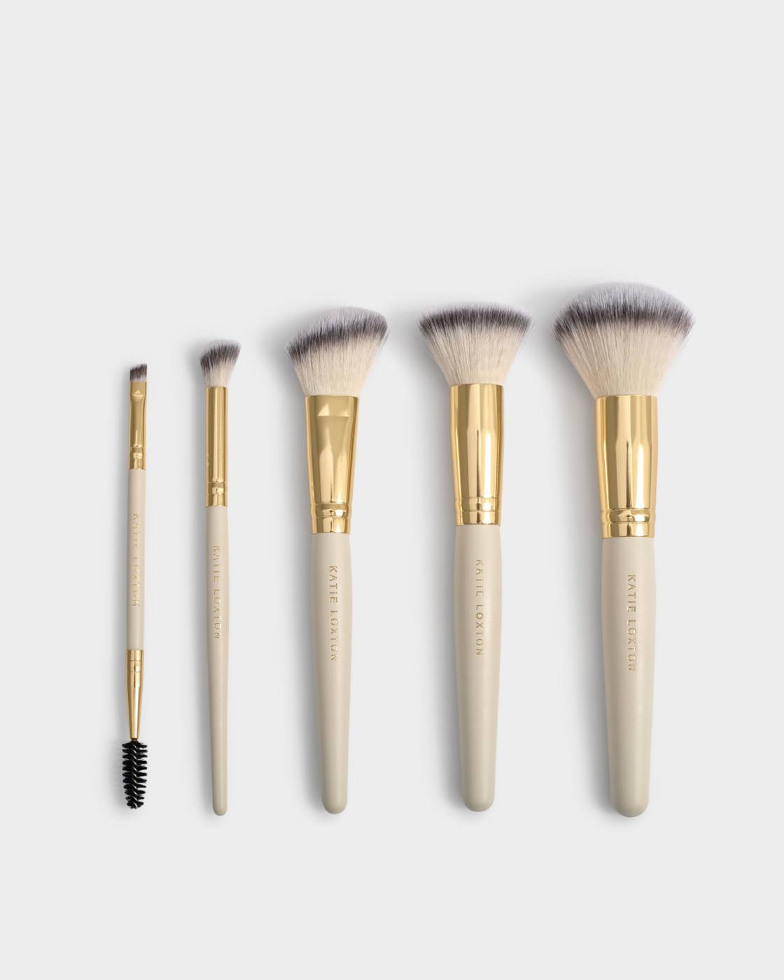 Katie Loxton Make Up Brush Set Off White & Light Taupe