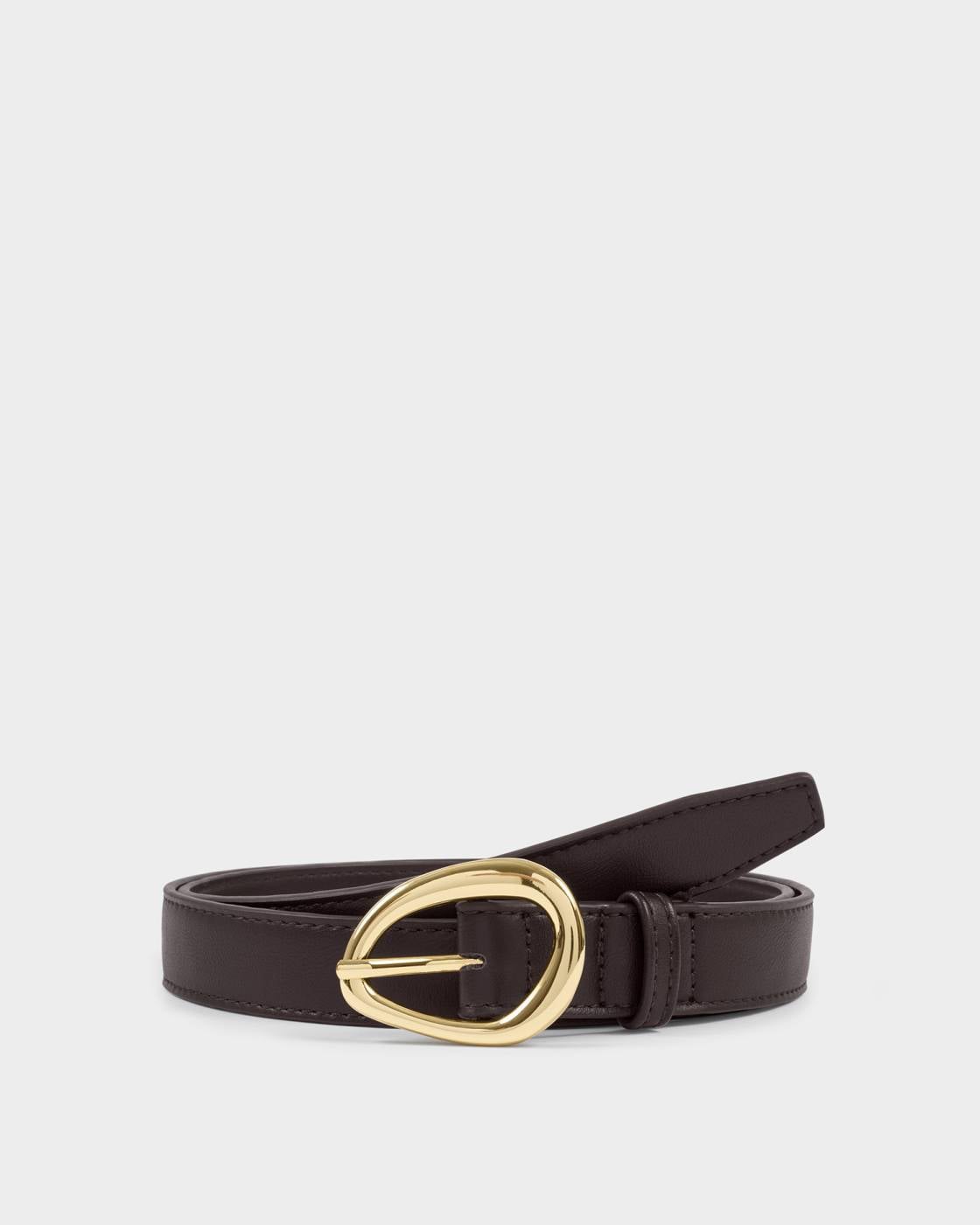 Katie Loxton Organic Buckle Belt Bitter Chocolate